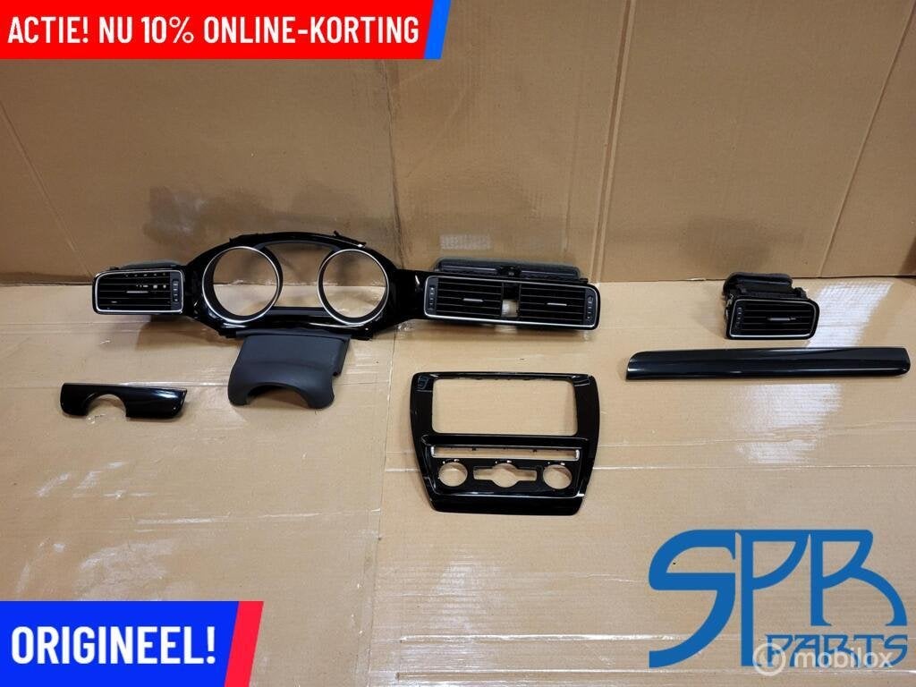 Vw JETTA 5C DASHBOARD INLEG SET CARBON HOOGGLANS ZWART NEW, Auto-onderdelen, VOLKSWAGEN, Volkswagen, Nieuw, Ophalen of Verzenden