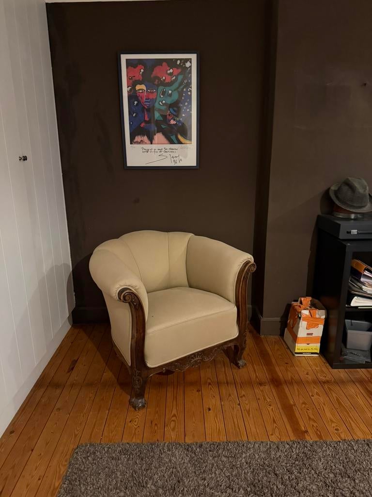 4 Petits fauteuils beige, Ophalen, Zo goed als nieuw