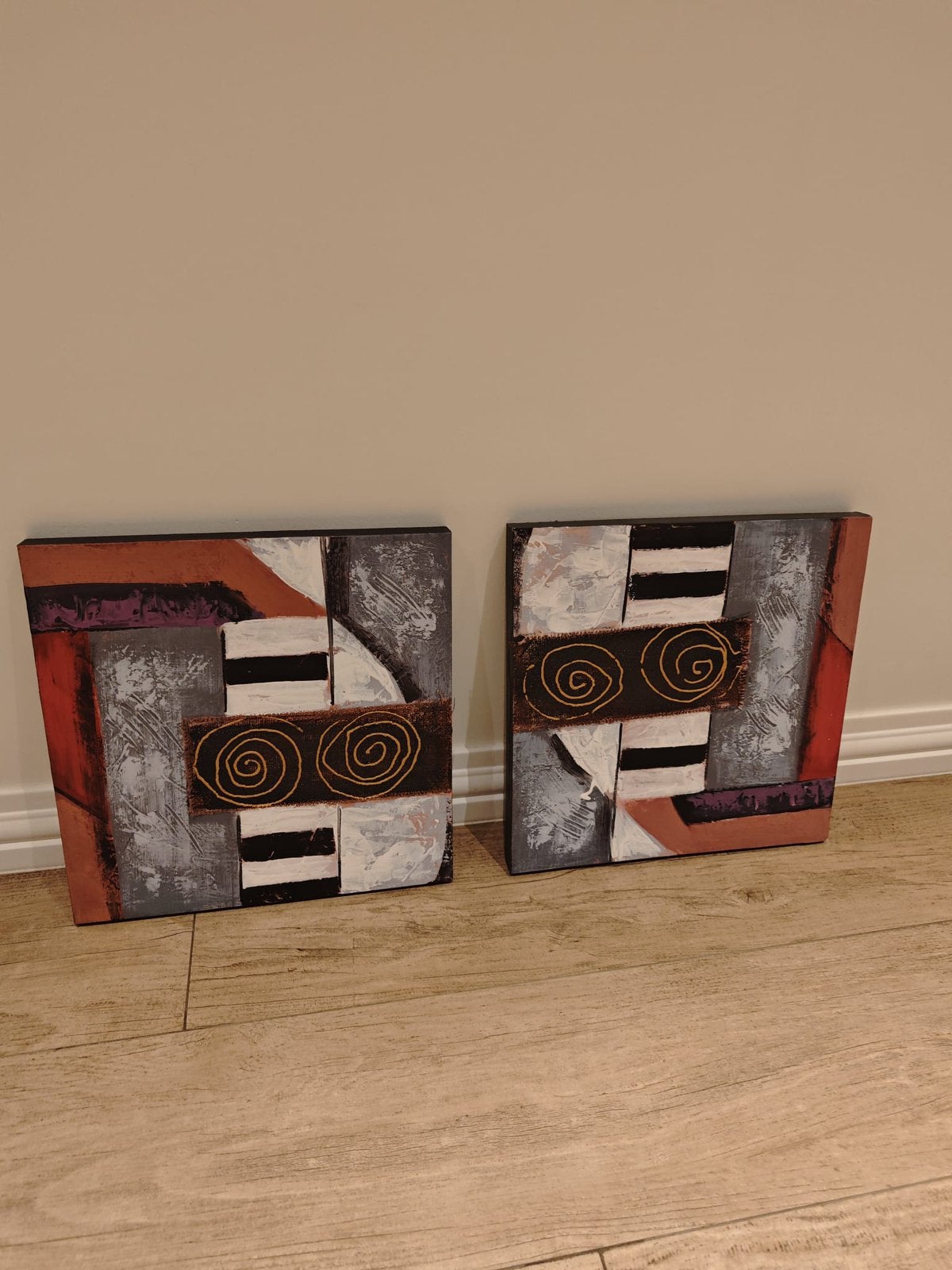 2 handgemaakte schilderij: SAMEN €30, Enlèvement, Peinture