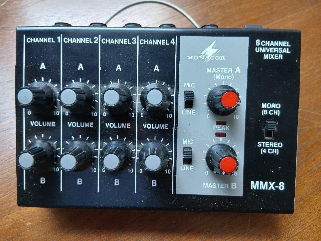 Monacor MMX-8 klank mix, Ophalen of Verzenden, Zo goed als nieuw, 5 tot 10 kanalen