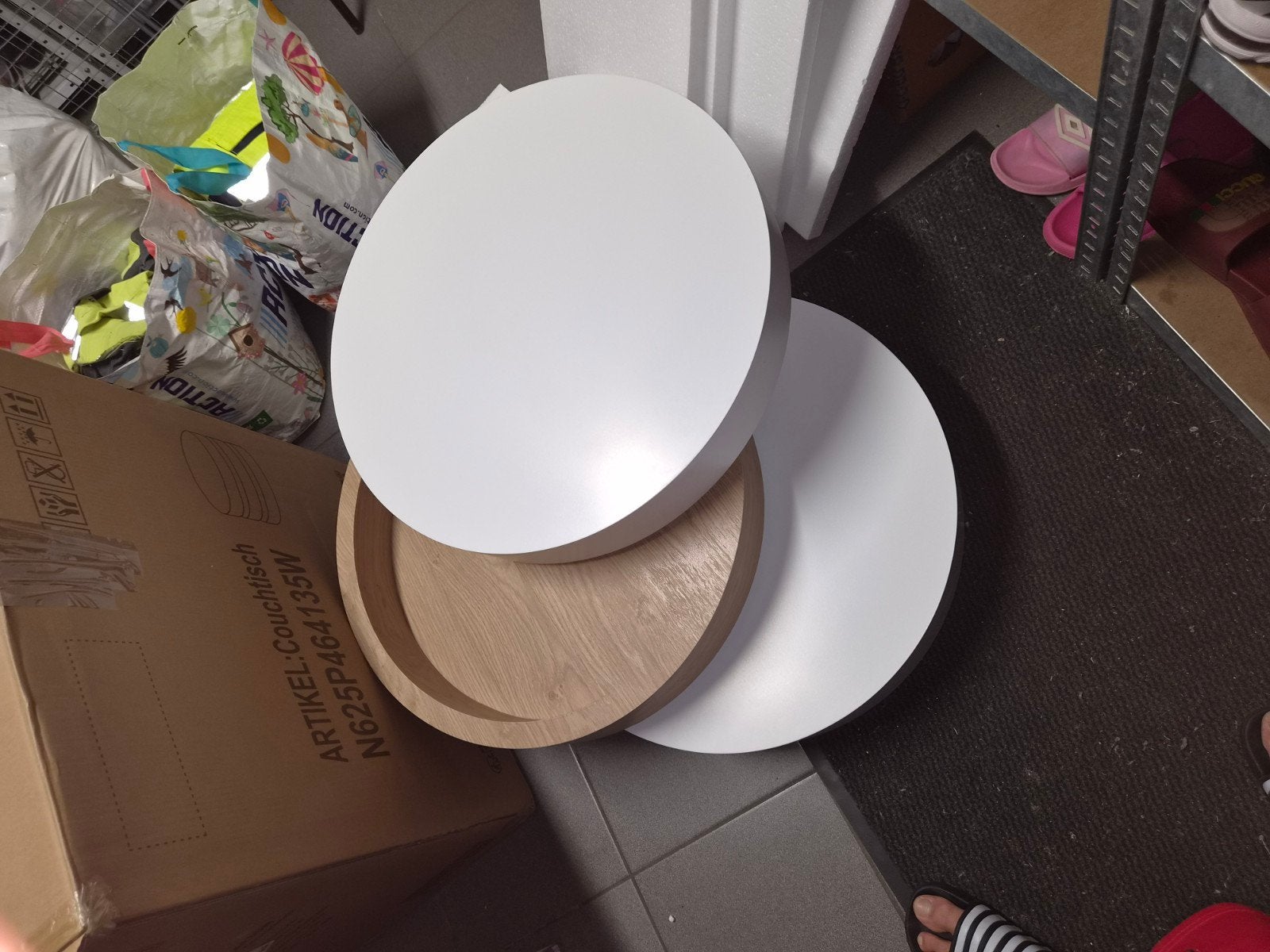 table de salon neuf bois blanc, Maison & Meubles, Enlèvement ou Envoi, Blanc, Bois