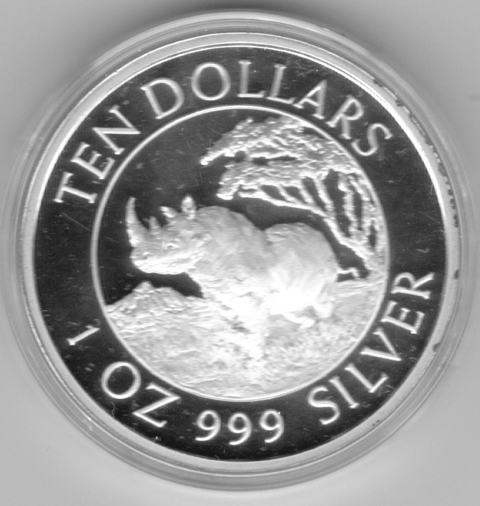 Zimbabwe Ten Dollars 1996, Verzenden, Zimbabwe, Losse munt, Zilver