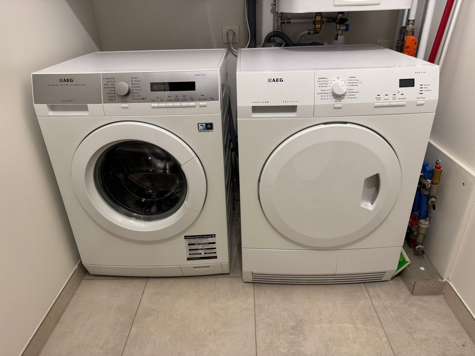AEG Wasmachine + Droogkast – set te koop, Elektronische apparatuur, Wasmachines, Ophalen, Gebruikt