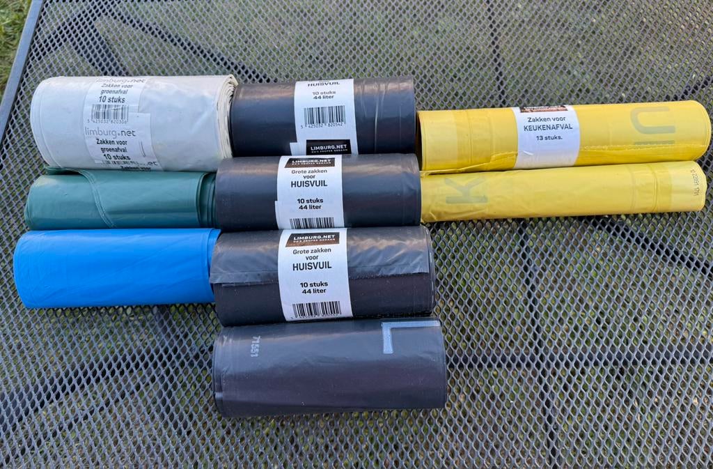 Huisvuil, keukenafval, groenafval, pmd zakken 45 euro alles!, Ophalen, Zo goed als nieuw