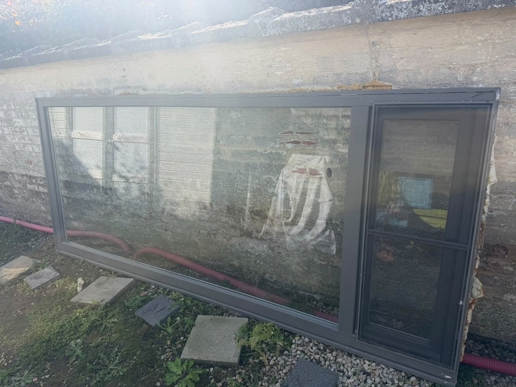 Raam, Ophalen, Kunststof, Zo goed als nieuw, Inclusief glas