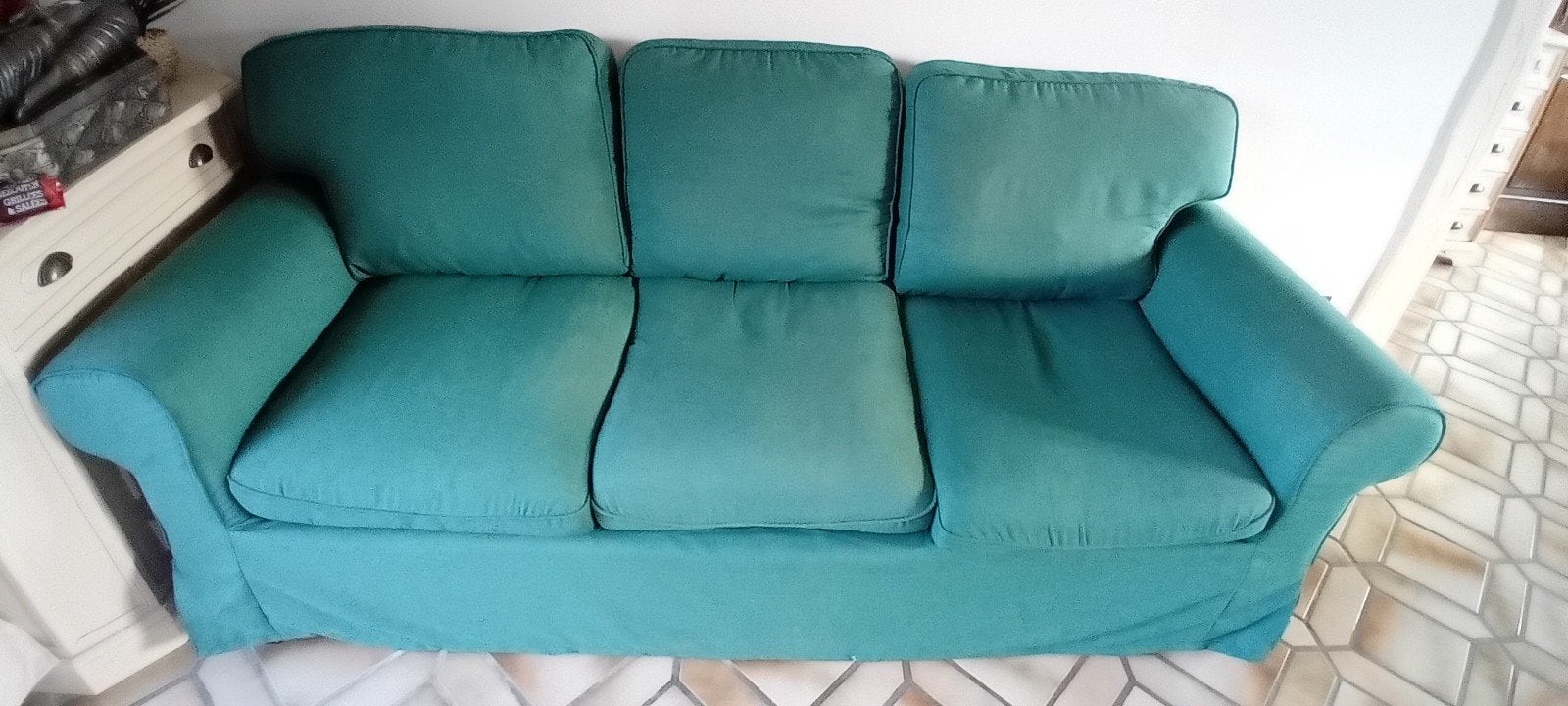 Gratuit: canapé 3 places + 1fauteuil, Maison & Meubles, Enlèvement