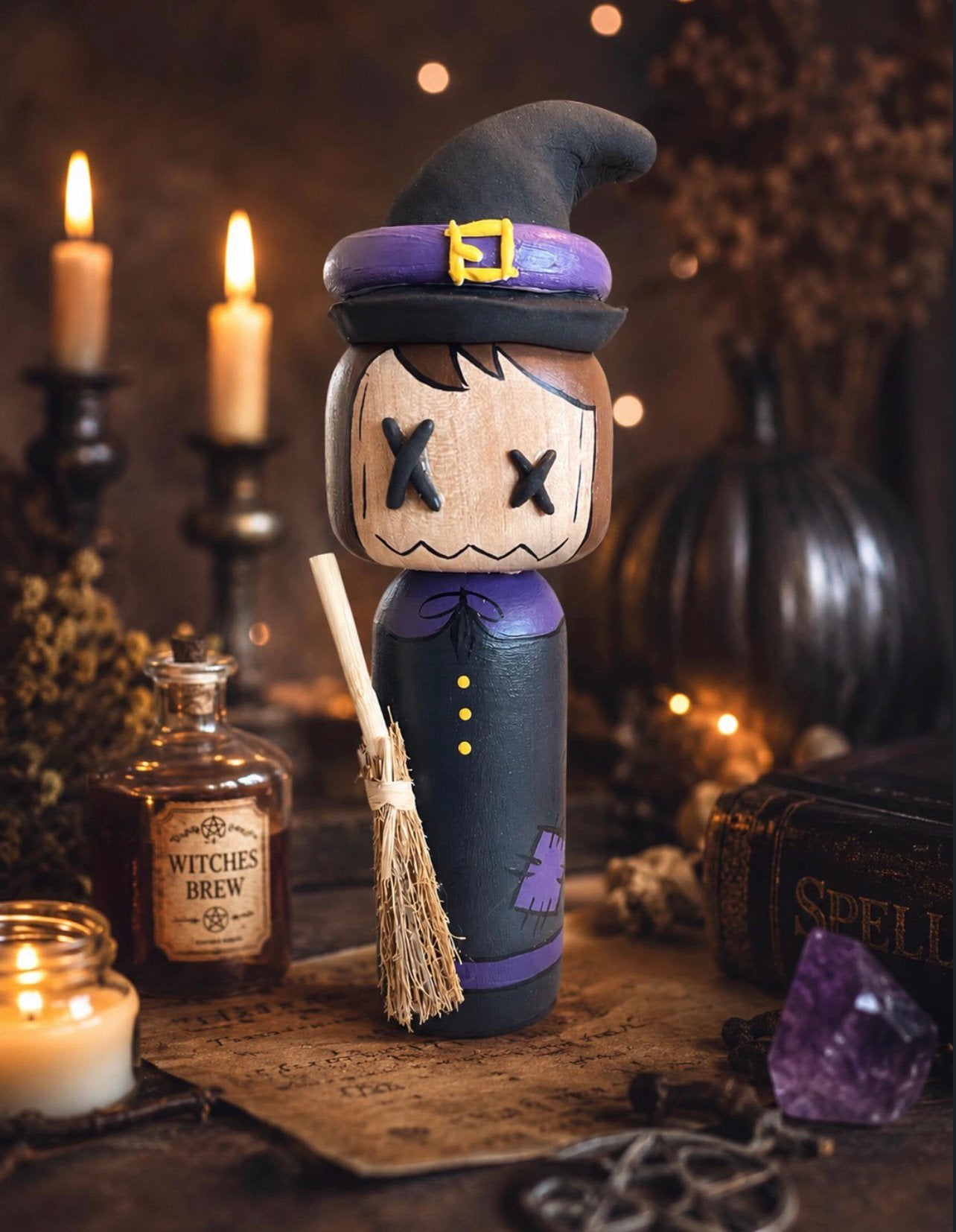 Witch BunXx kokeshi doll, Verzenden, Zo goed als nieuw