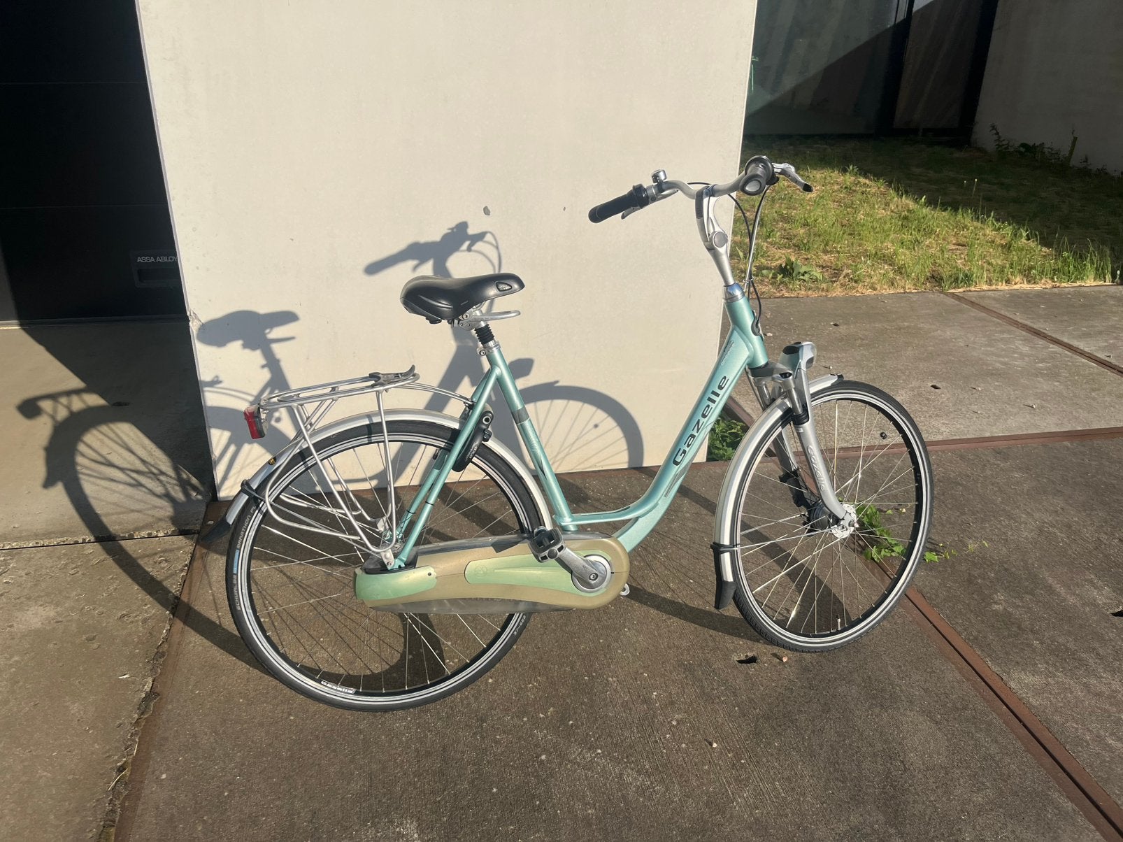 Gazelle damesfiets orange plus, Fietsen en Brommers, Ophalen, Schijfrem, Gazelle, (Extra) lage instap