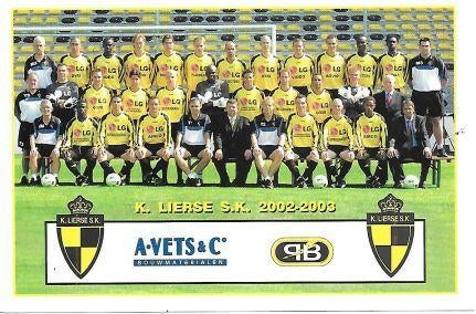 lierse sk - 34 fotokaarten  2002/03, Enlèvement ou Envoi
