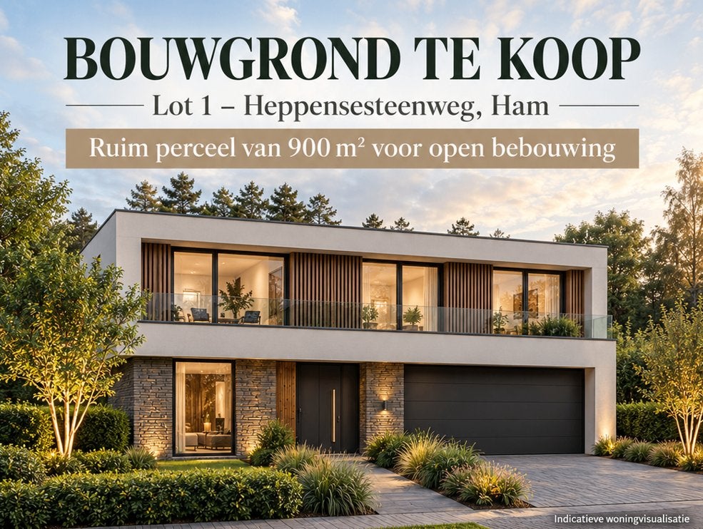 Ruime bouwgrond in groene omgeving, Immo, Tessenderlo-Ham, Verkoop zonder makelaar, 500 tot 1000 m²