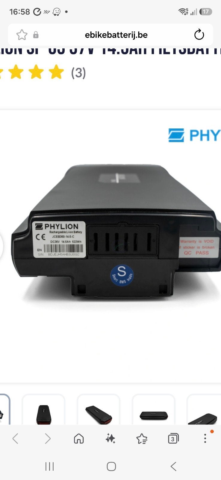fietsbatterij  phylion, Fietsen en Brommers