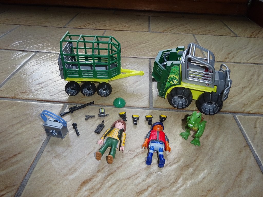 Playmobil dino jeep, Ophalen of Verzenden, Zo goed als nieuw, Complete set, Voertuig