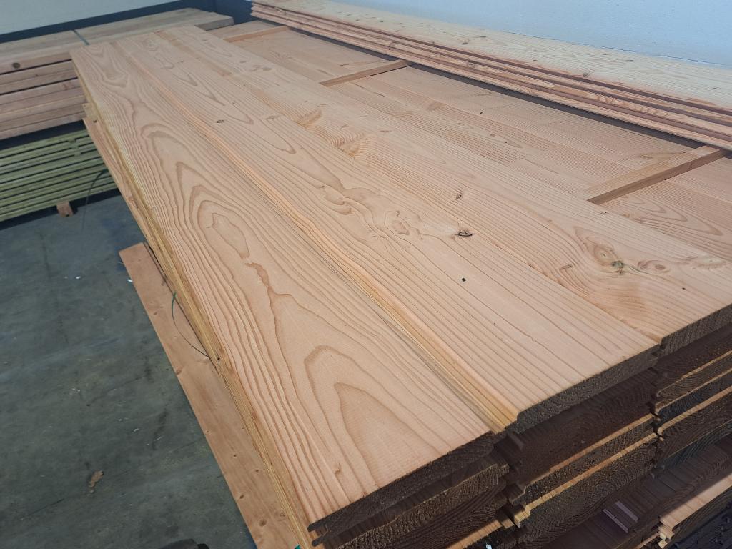 TE KOOP!Planken/Douglas/tand-groef/blokhutprofiel: 28x195x3m, Ophalen, Nieuw, 250 cm of meer, Planken