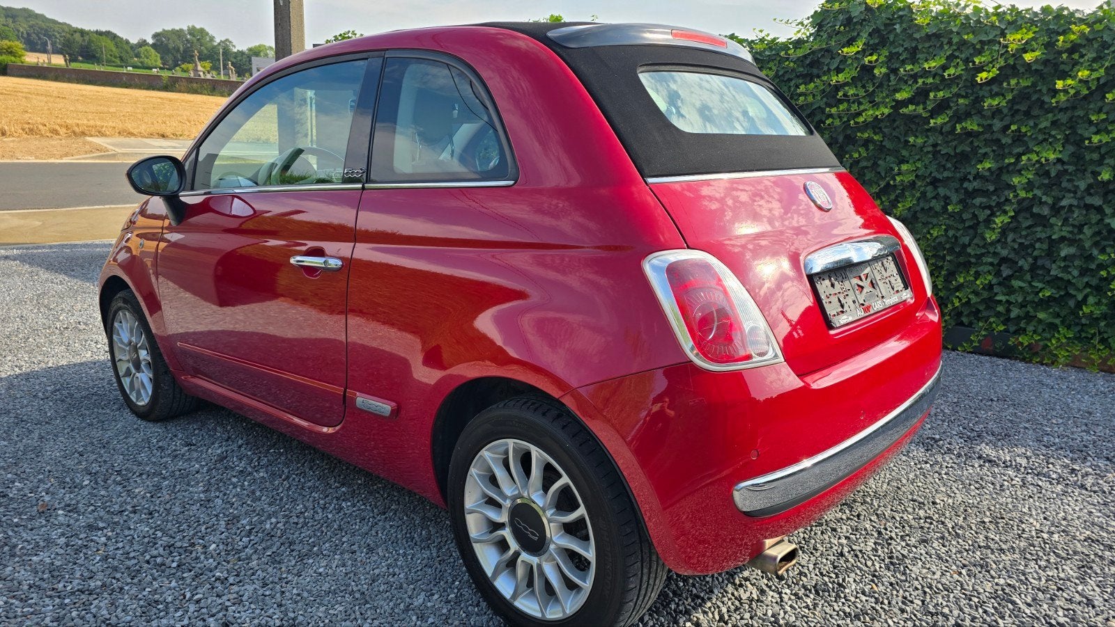 FIAT 500 C CABRIOLET, Autos, Rouge, Euro 5, Beige, Entreprise