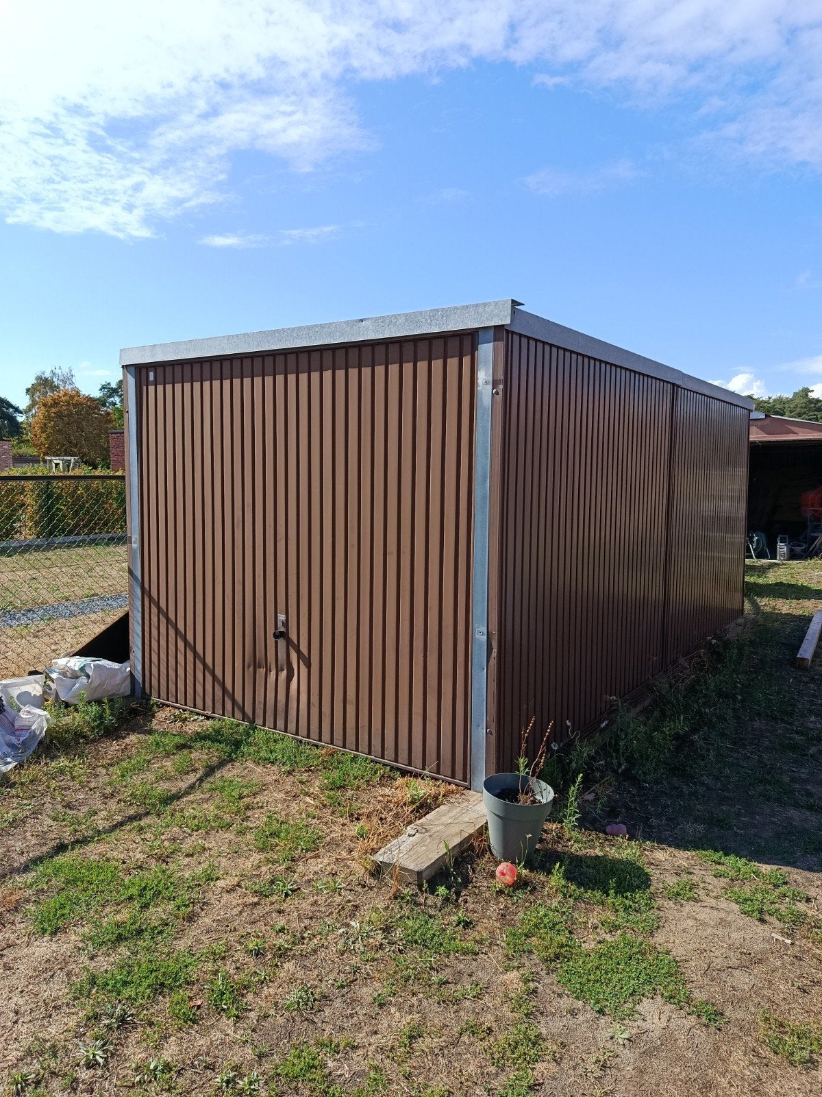 garagebox met 2 poorten, 200 à 400 cm, Enlèvement, Utilisé, 500 cm ou plus