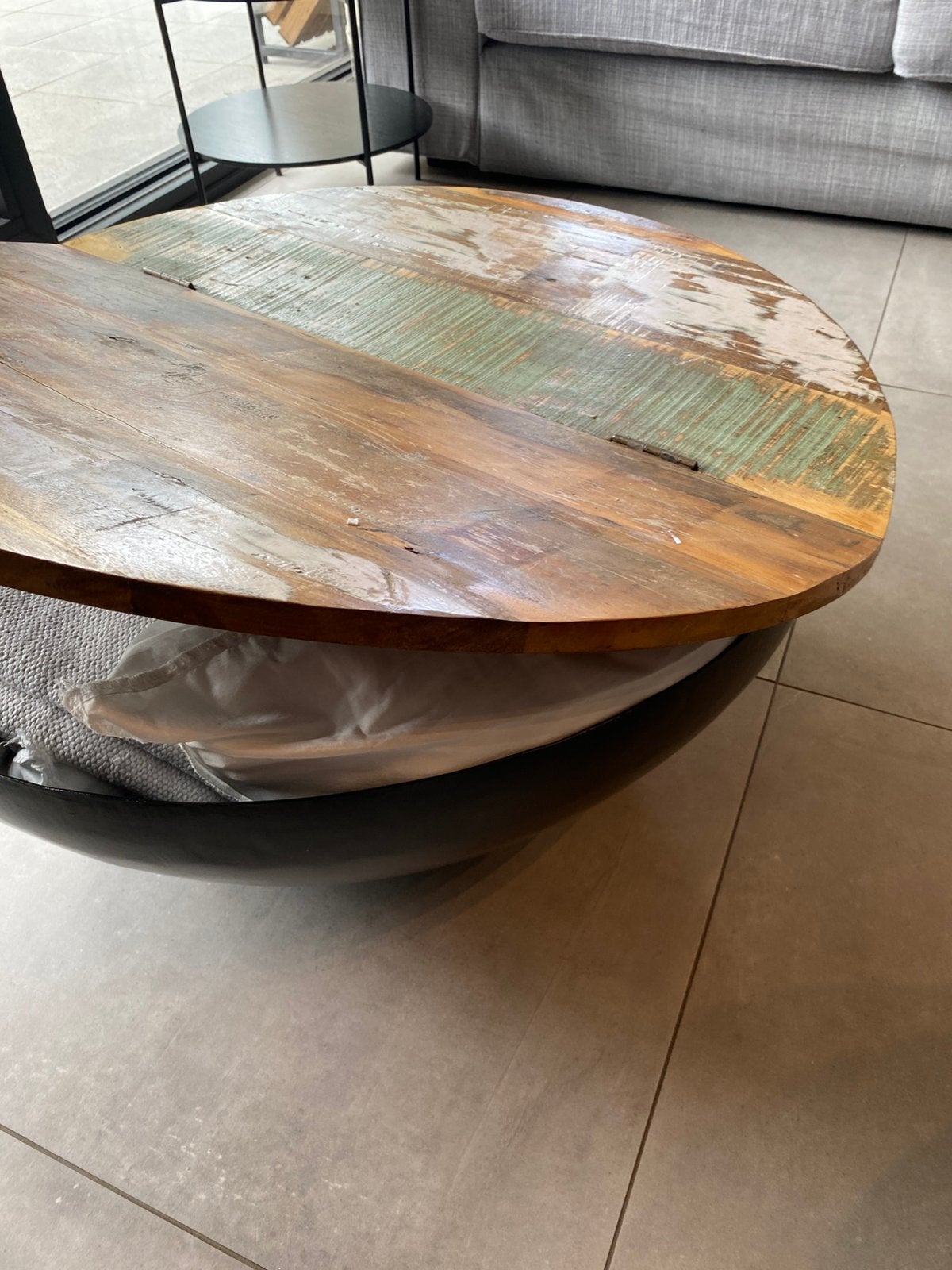 Salon tafel rond doorsnee 80cm, Ophalen, Zo goed als nieuw, Rond
