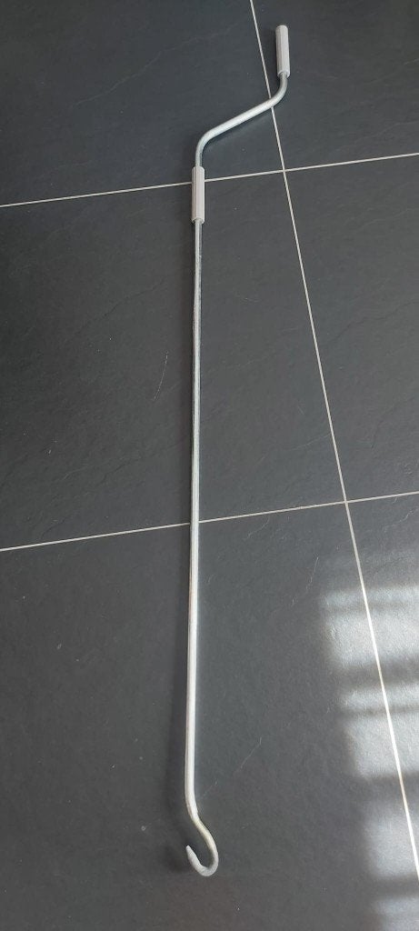 Draaistang / Slingerstang  Zonnescherm 140 cm (met haak), Minder dan 150 cm, Ophalen of Verzenden, Zo goed als nieuw, Knikarmscherm