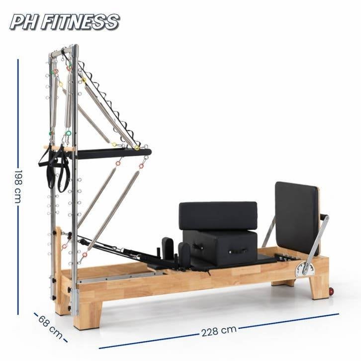 PH Fitness Wooden Reformer Tower - Pilates Studio, Sports & Fitness, Enlèvement ou Envoi, Neuf, Jambes, Autres types