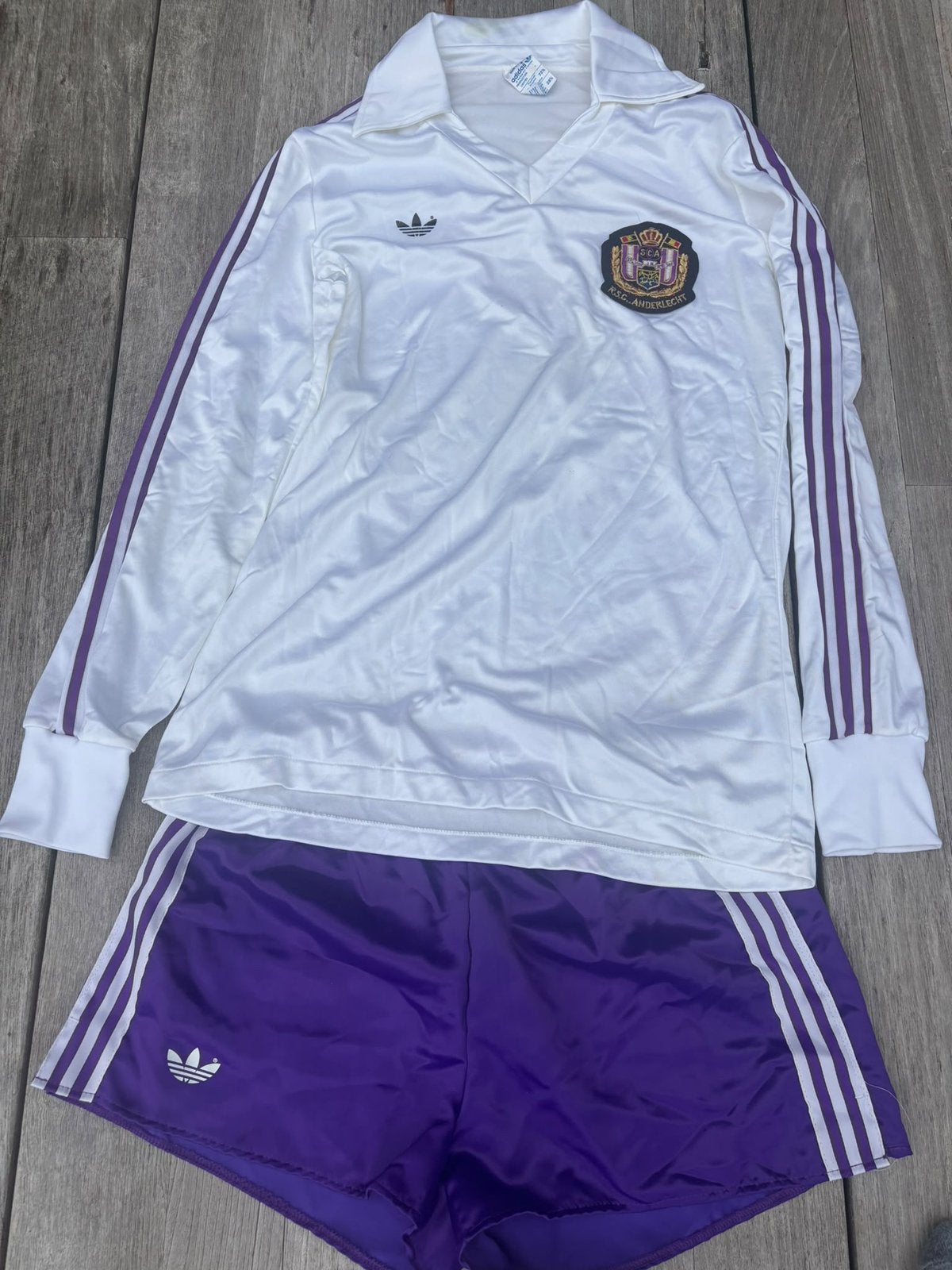 Maillot Anderlecht 1970-1971 avec short taille L, Sport en Fitness, Shirt, Maat L, Ophalen of Verzenden, Zo goed als nieuw
