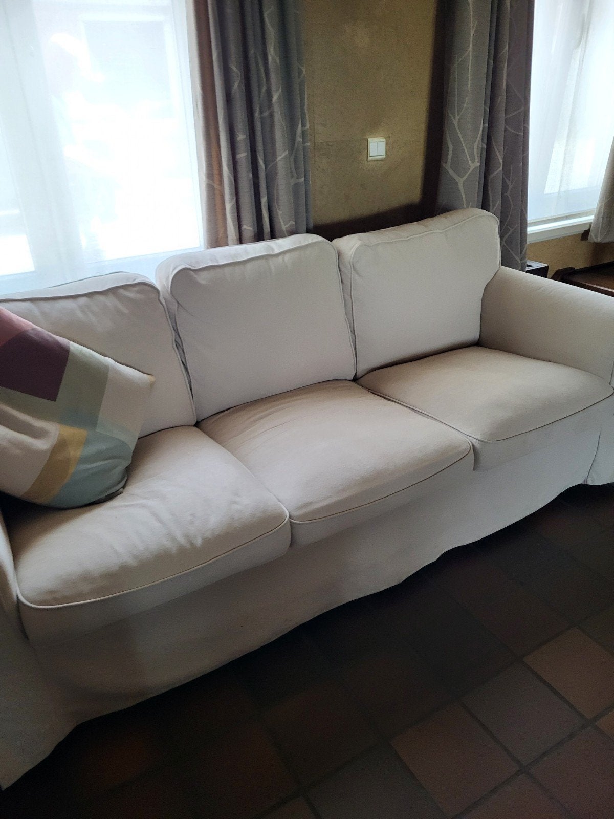 Ikea Ektorp zetel 3-zits en 2- zits zetel in beige, Ophalen