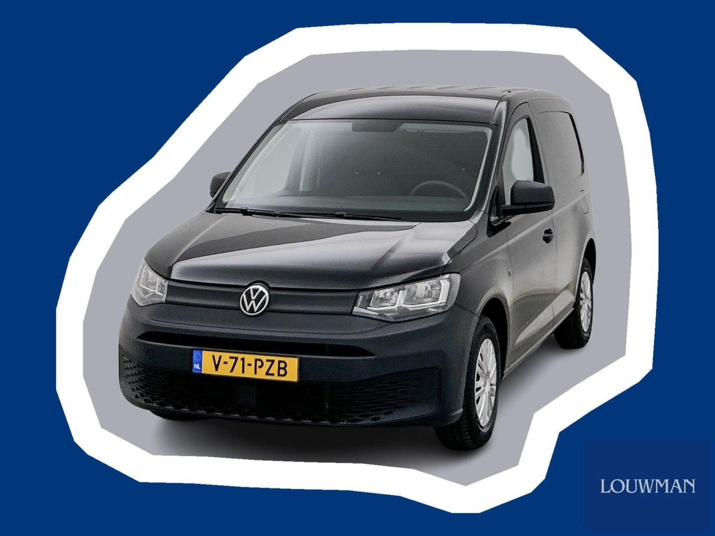 Volkswagen Caddy Cargo 2.0 TDI Carplay Betimmering Airco, Auto's, Zwart, Bedrijf, Onderhoudsboekje, Te koop