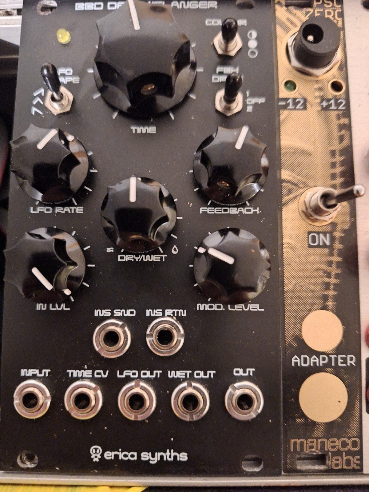 Erica Synths BBD/Flanger + power supply Maneco, Enlèvement ou Envoi, Comme neuf