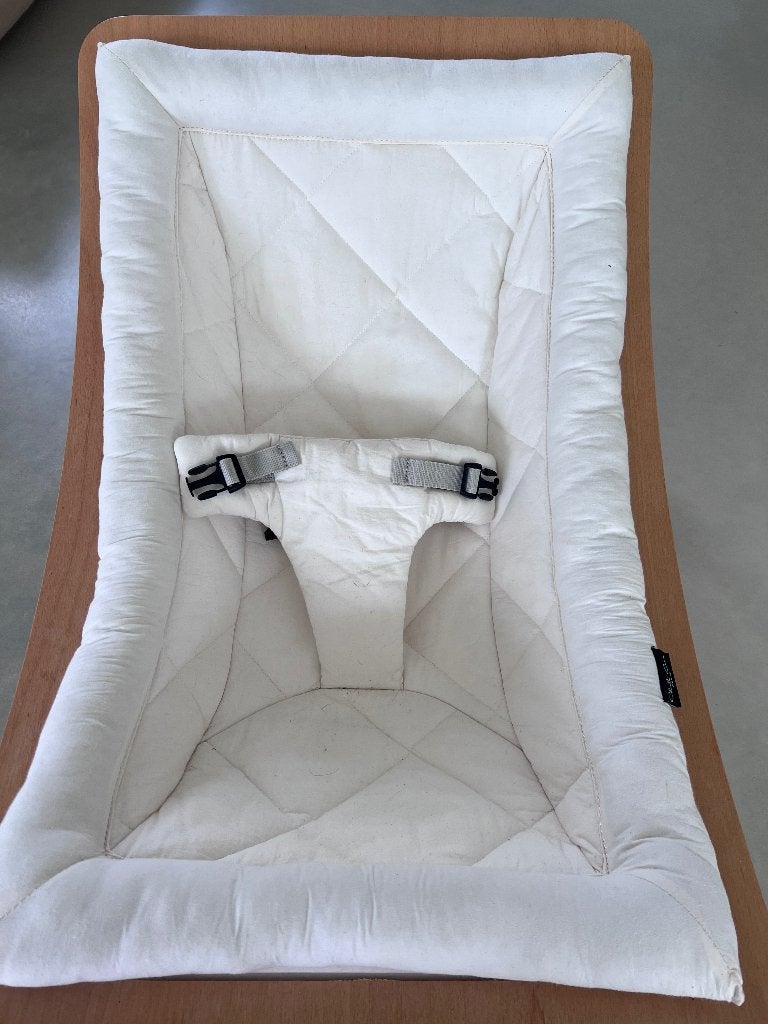 Transat bébé Charlie Crane LEVO tissu écru, Enfants & Bébés, Relax bébé, Enlèvement, Utilisé, Chaise rebondissante, Autres marques
