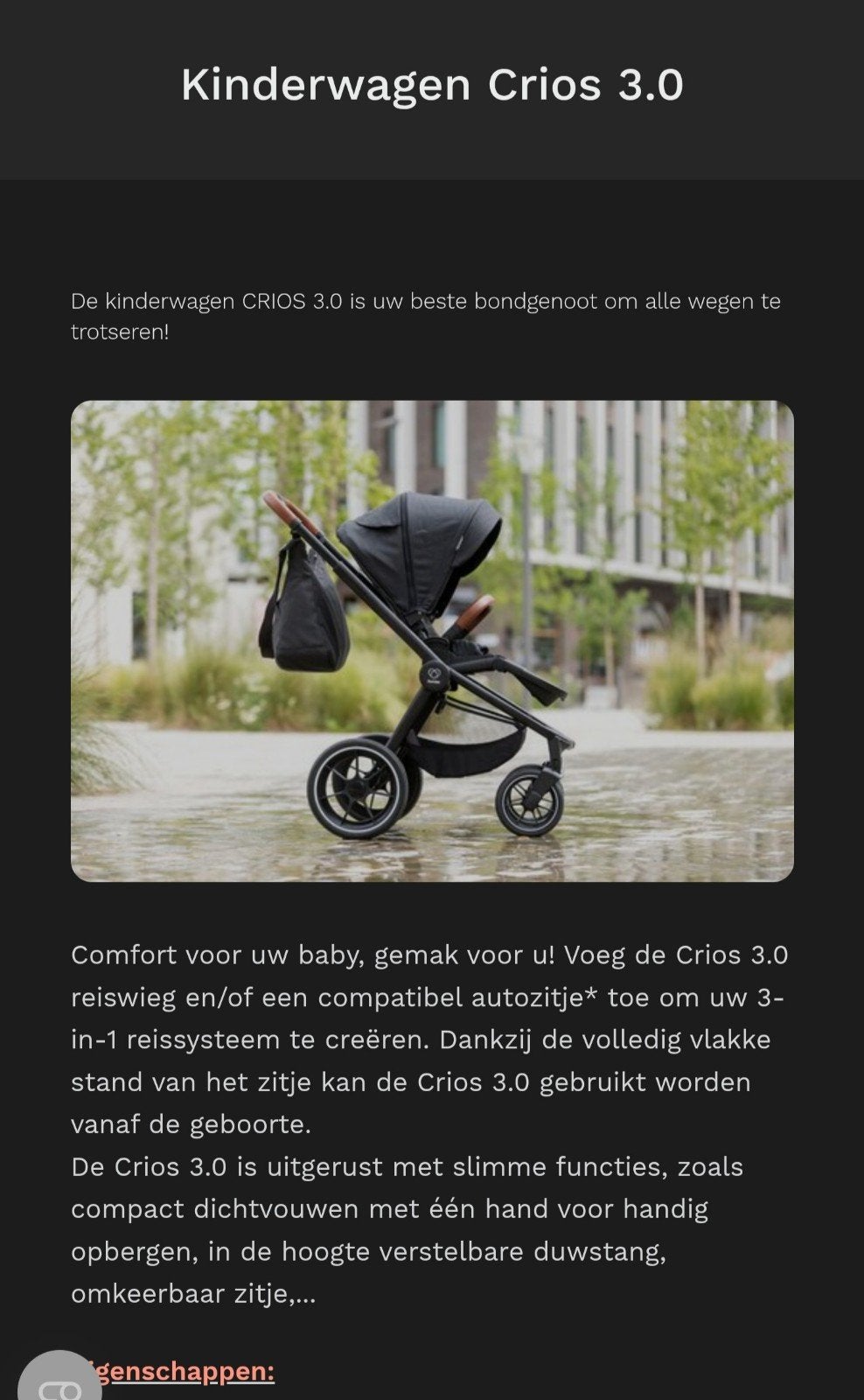 Pericles crios 3.0 stroller gebruikt maar in goede staat., Ophalen