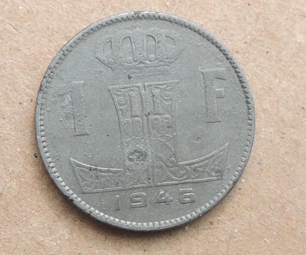 1946 1 frank NLFR, Verzenden, Metaal, Losse munt
