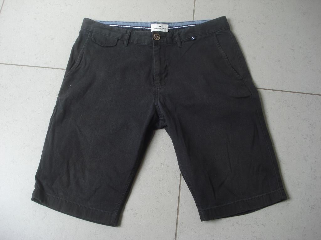 Tom Tailor zwarte short, heren/jongens. mt 34, Kleding | Heren, Broeken en Pantalons, Ophalen of Verzenden, Gedragen, Zwart, Tom Tailor