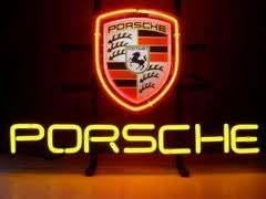 Porsche neon licht reclame verlichting garage showroom lamp, Verzamelen, Ophalen of Verzenden, Nieuw, Lichtbak of (neon) lamp