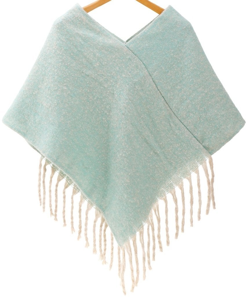 Poncho d'hiver tricoté bleu clair taille unique pour femmes, Vêtements | Femmes, Vestes | Hiver, Enlèvement ou Envoi, Neuf, Bleu