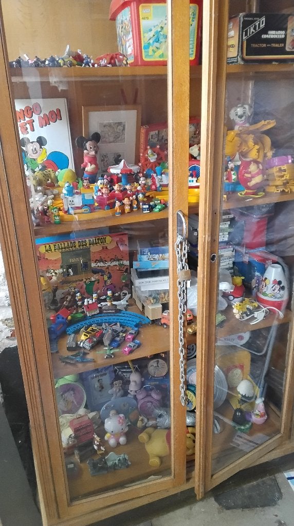 Ancienne grande vitrine, 100 à 150 cm, Enlèvement, Utilisé, 200 cm ou plus
