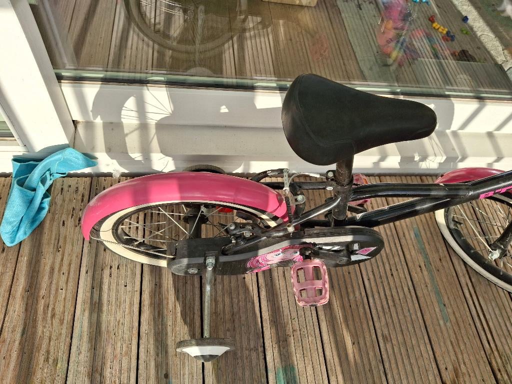 Velo enfant, Ophalen, B-Twin Decathlon, Zijwieltjes, 16 tot 20 inch