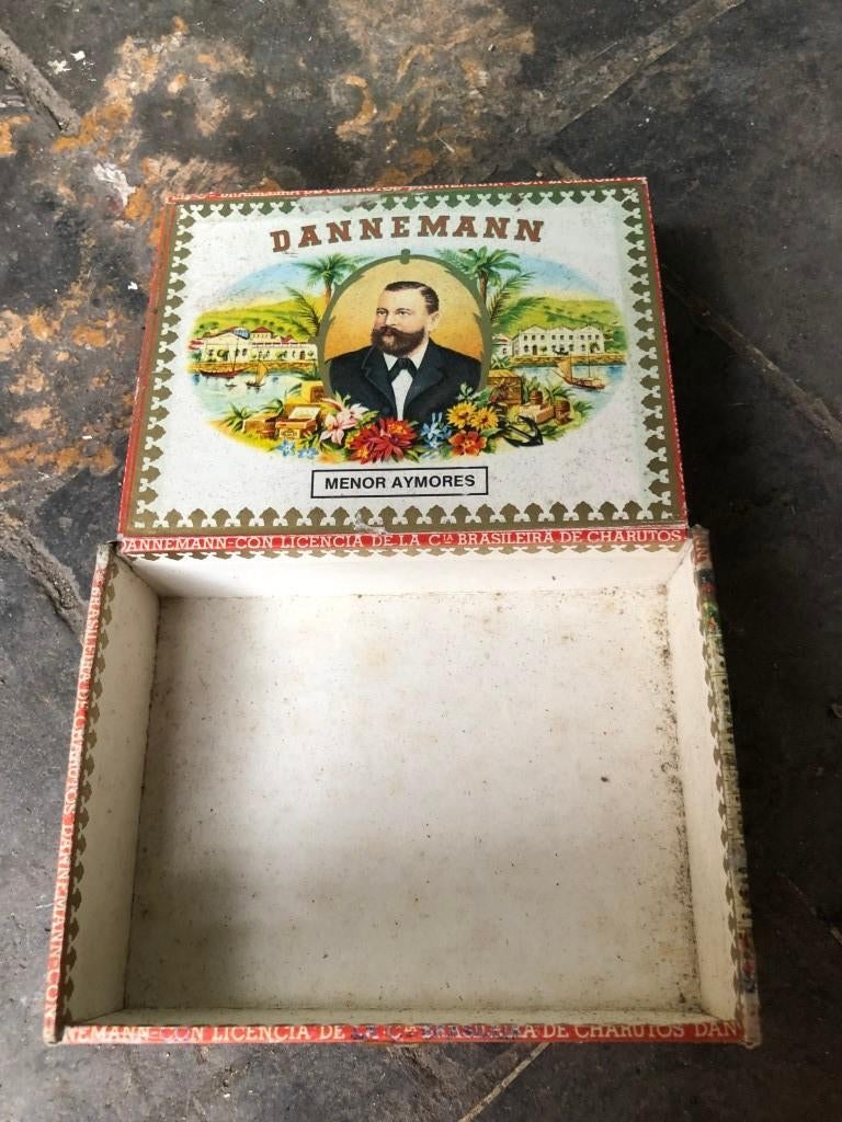 leeg sigarenkistje Dannemann Sumatra Brasil Menor Aymores, Ophalen of Verzenden