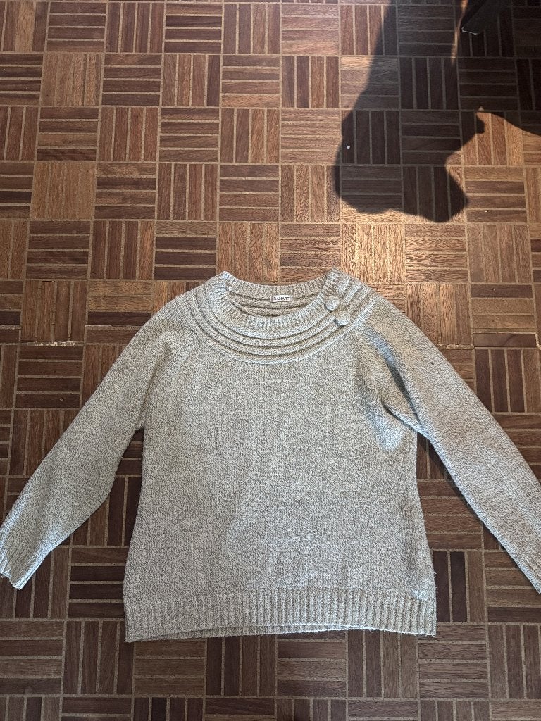 Damart gebreide trui – grijs/beige – maat L, Kleding | Dames, Truien en Vesten, Ophalen, Beige, Maat 42/44 (L), Damart