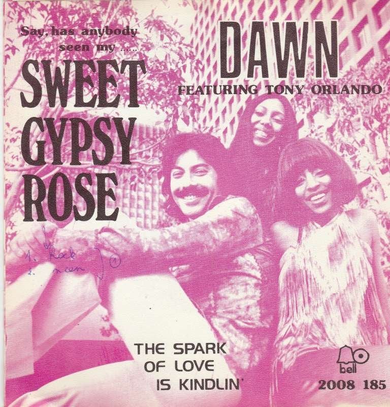 single - Dawn ft Tony Orlando - Sweet Gypsy Rose, 7 inch, Ophalen of Verzenden, Zo goed als nieuw, Pop