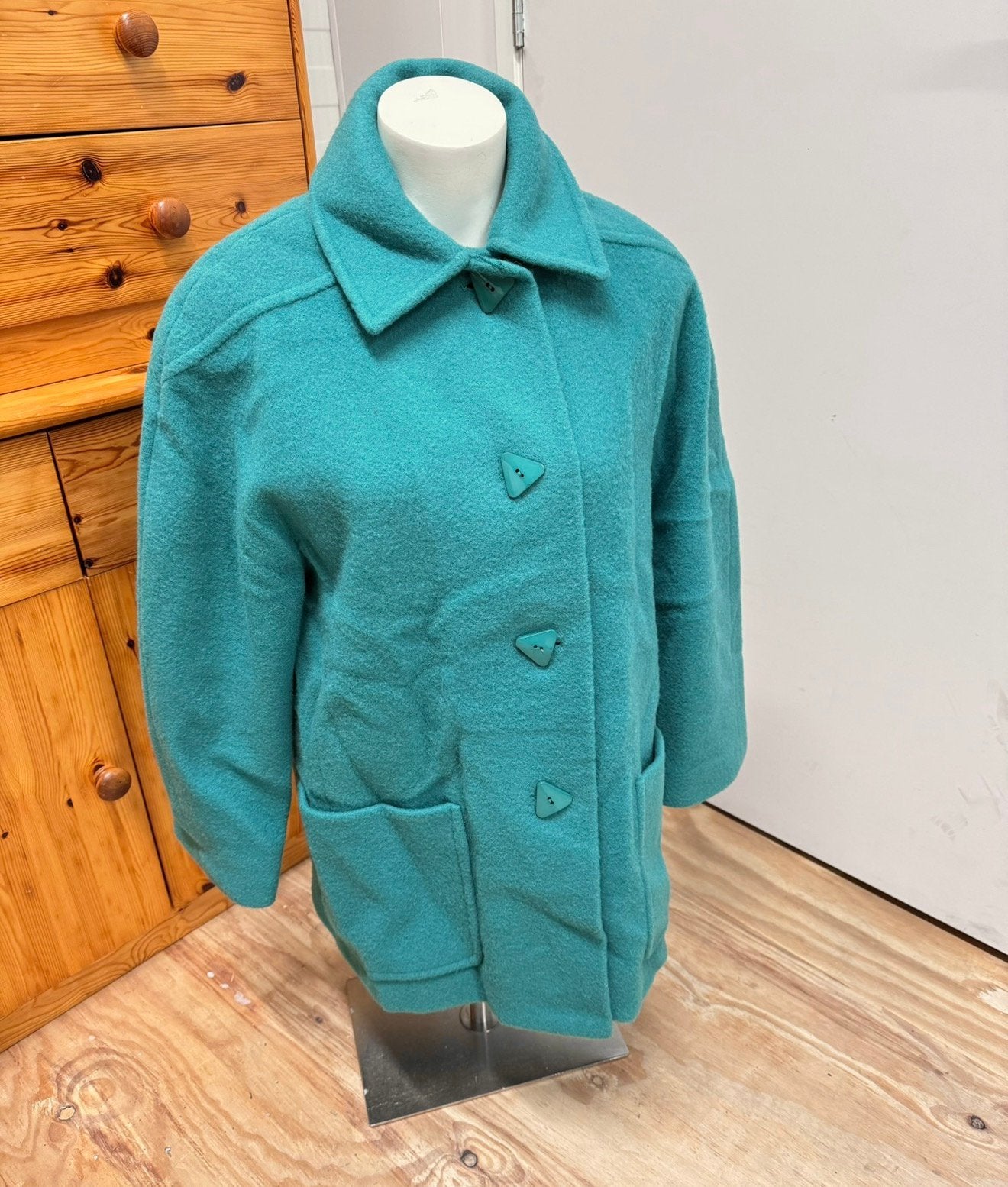 Zeldzame Eastex Jas groen-blauw dames L wol wollen winter, Kleding | Dames, Jassen | Winter, Zo goed als nieuw, Maat 42/44 (L)