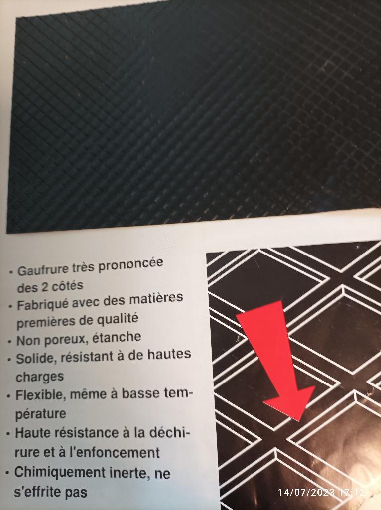 MEMBRANES D'ETANCHEITE, Enlèvement, Neuf