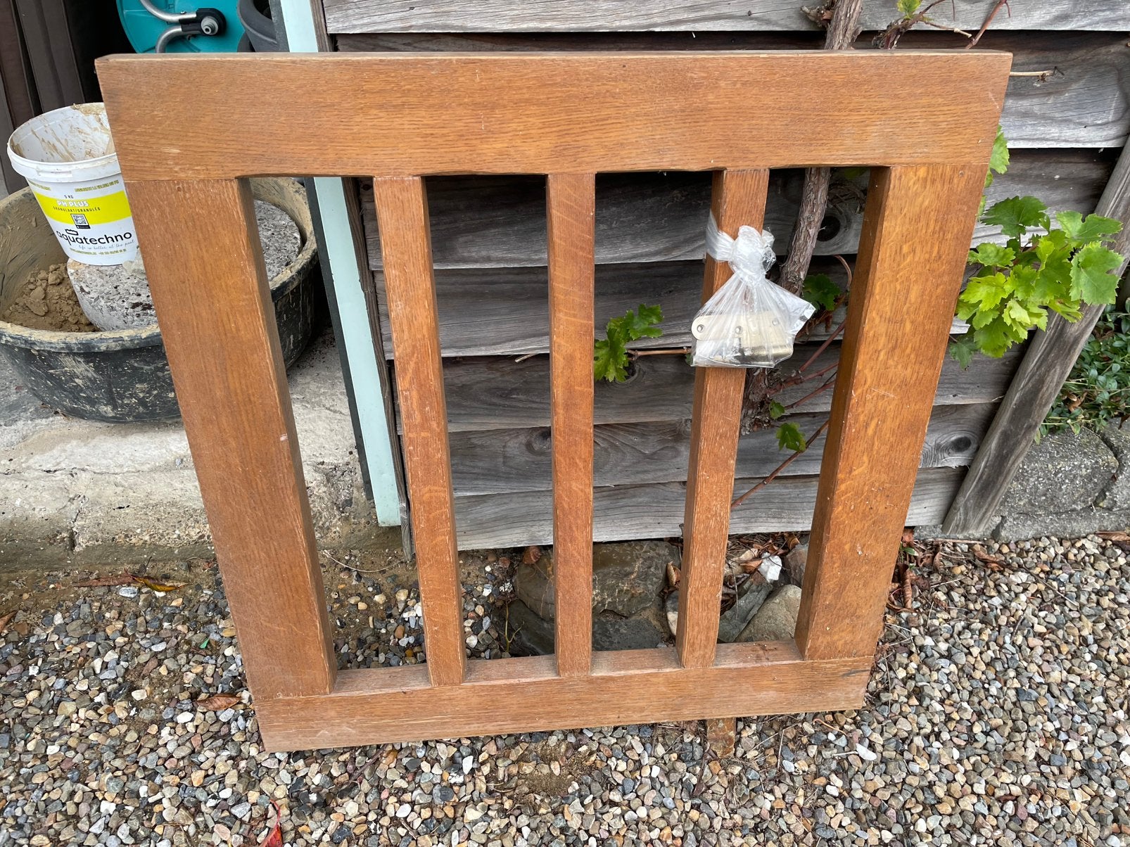 Eiken houten poortje, Ophalen, Zo goed als nieuw