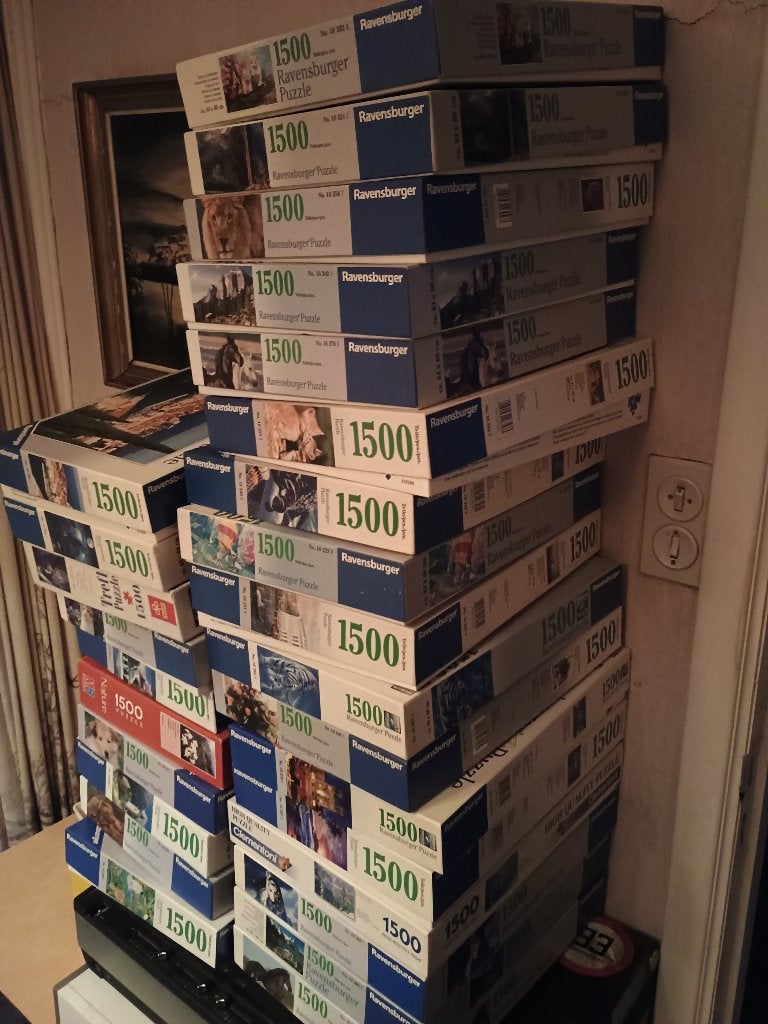 70 puzzels Ravensburger, enz., Hobby & Loisirs créatifs, Sport cérébral & Puzzles, Enlèvement, 500 à 1500 pièces, Utilisé, Puzzle