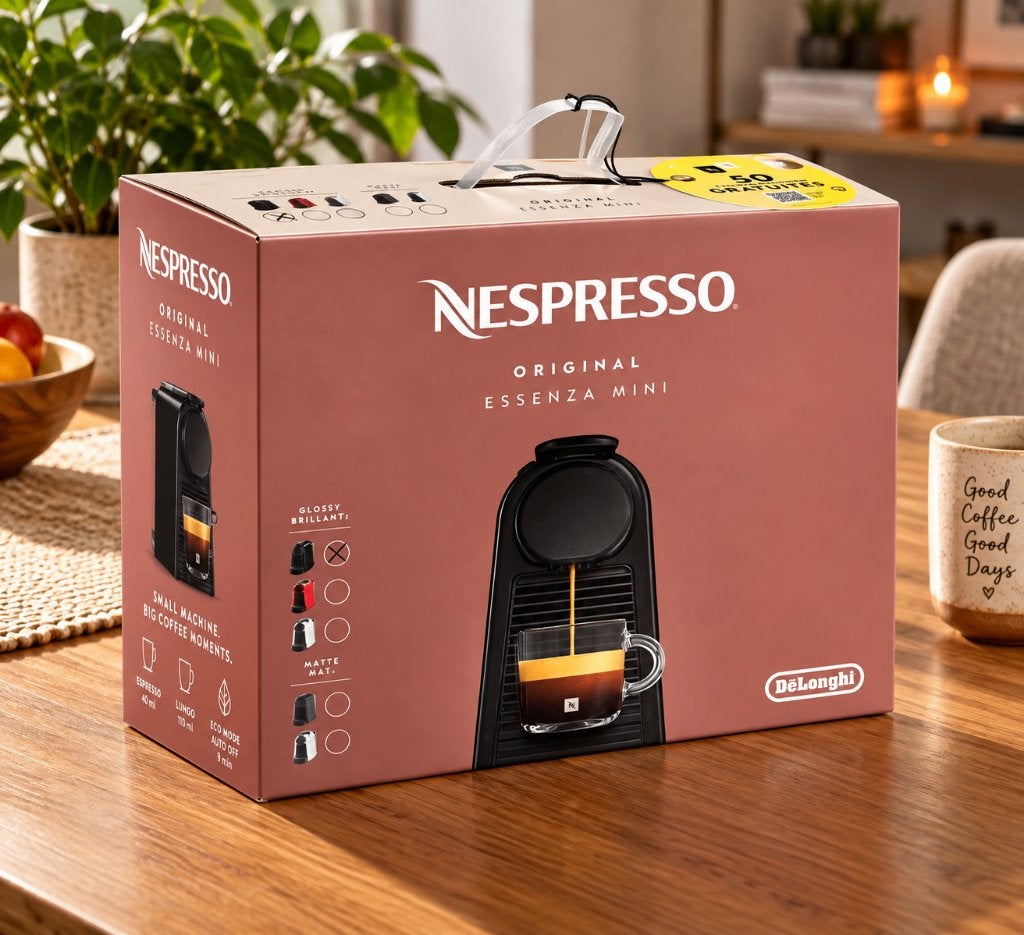 Nieuw en ongeopende DELONGHI NESPRESSO ESSENZA MINI Black, Electroménager, Neuf, Réservoir d'eau amovible, Enlèvement ou Envoi