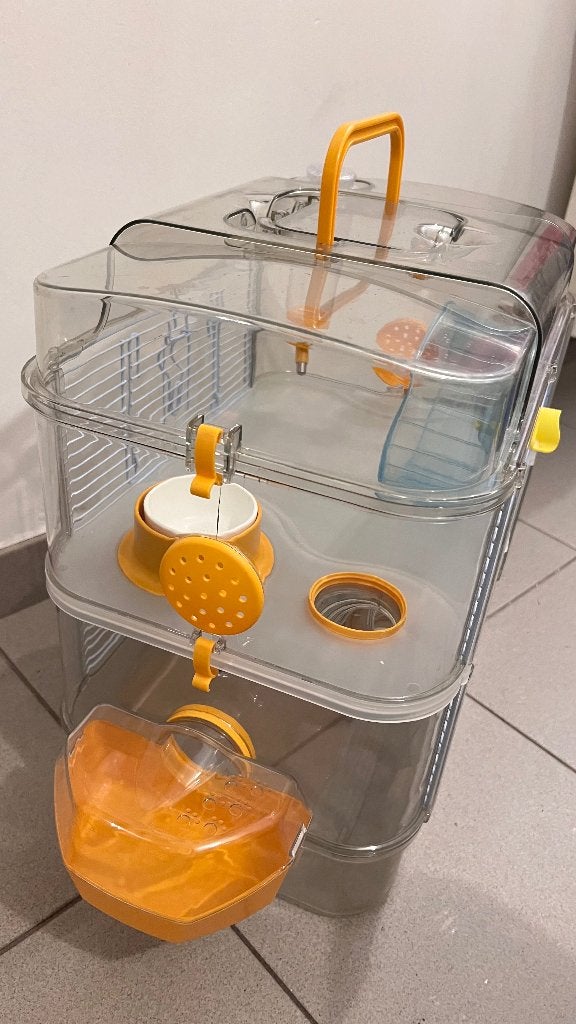 Cage pour hamster + nourriture + friandises + litière, Moins de 60 cm, Cage, Moins de 75 cm, Utilisé