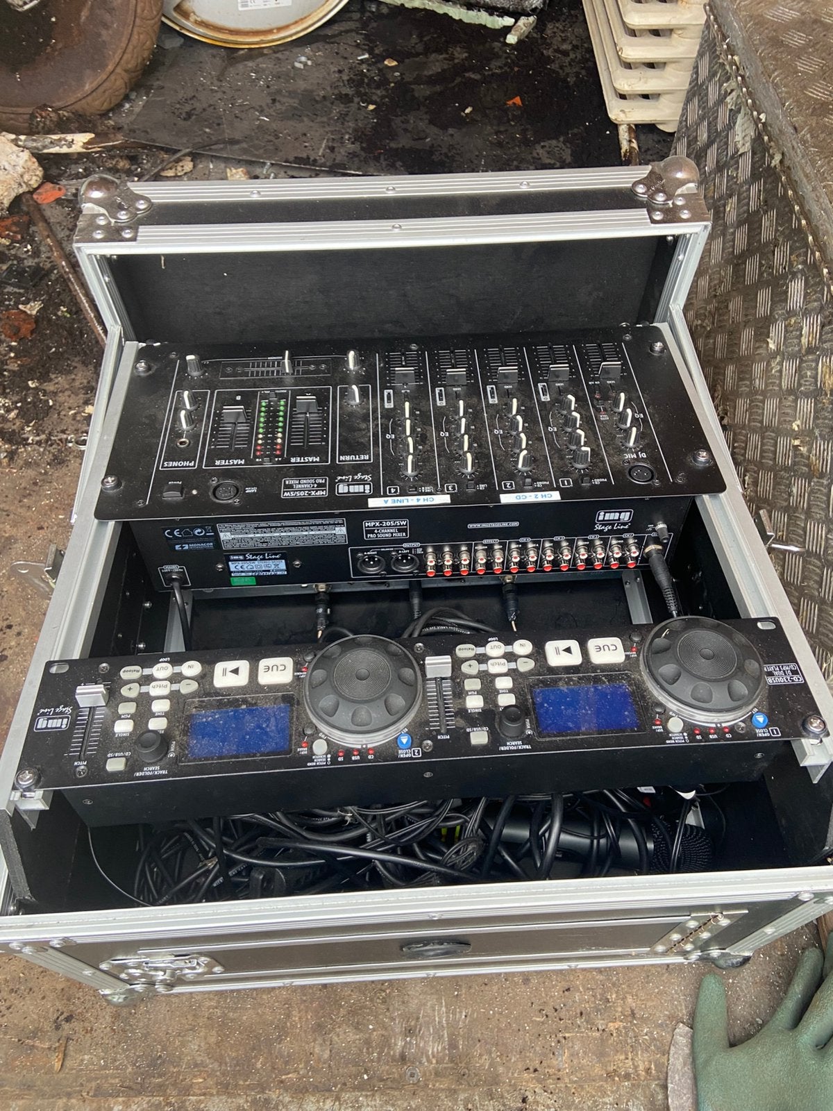 2 IMG Stage Line passieve speakers + dj set, Musique & Instruments, Enlèvement, Utilisé, DJ-Set
