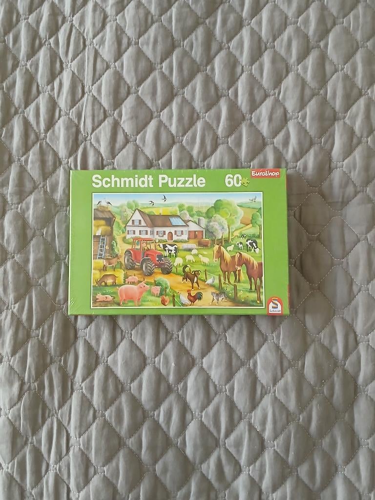Schmidt Kinderpuzzel - Boerderij - 60 stukjes - NIEUW, Ophalen of Verzenden, Minder dan 500 stukjes, Nieuw, Legpuzzel