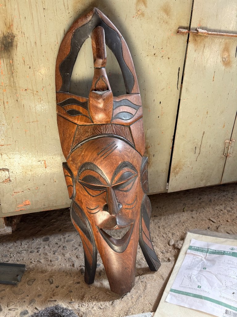 Masque africain, Afrique, Brun, 50 cm, Enlèvement