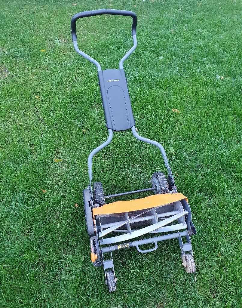 kooimaaier  Fiskars StaySharp Max + Opvangzak, Jardin & Terrasse, Tondeuses à gazon, Fiskars, Tondeuses à gazon manuelles, Sac de ramassage