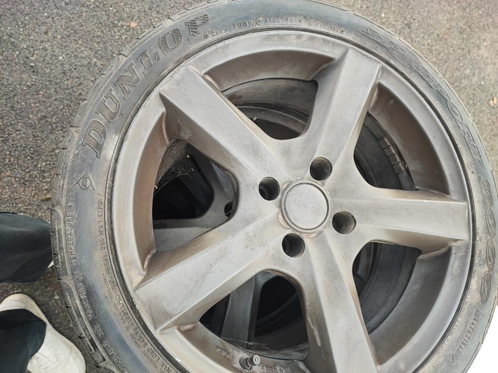 Pneux avec jantes peugeot citroën, Enlèvement, 17 pouces, Jante(s)