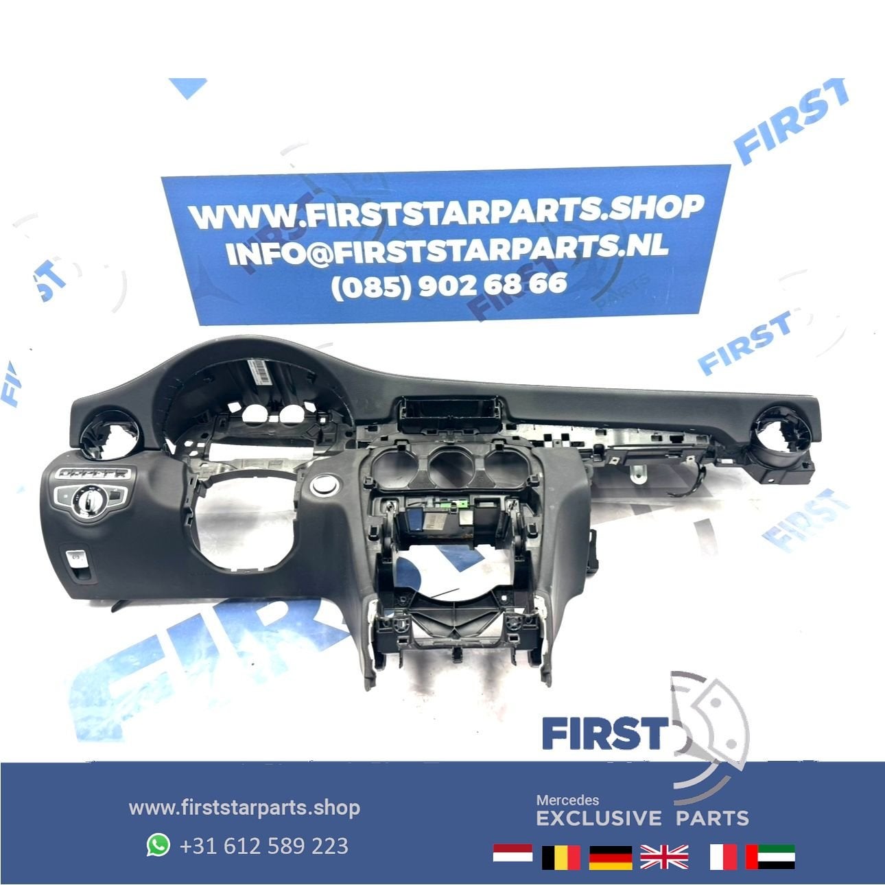 W205 C63 AMG Dashboard ZWART HUD Mercedes C Klasse 2014-2021, Utilisé, -, -, Enlèvement ou Envoi