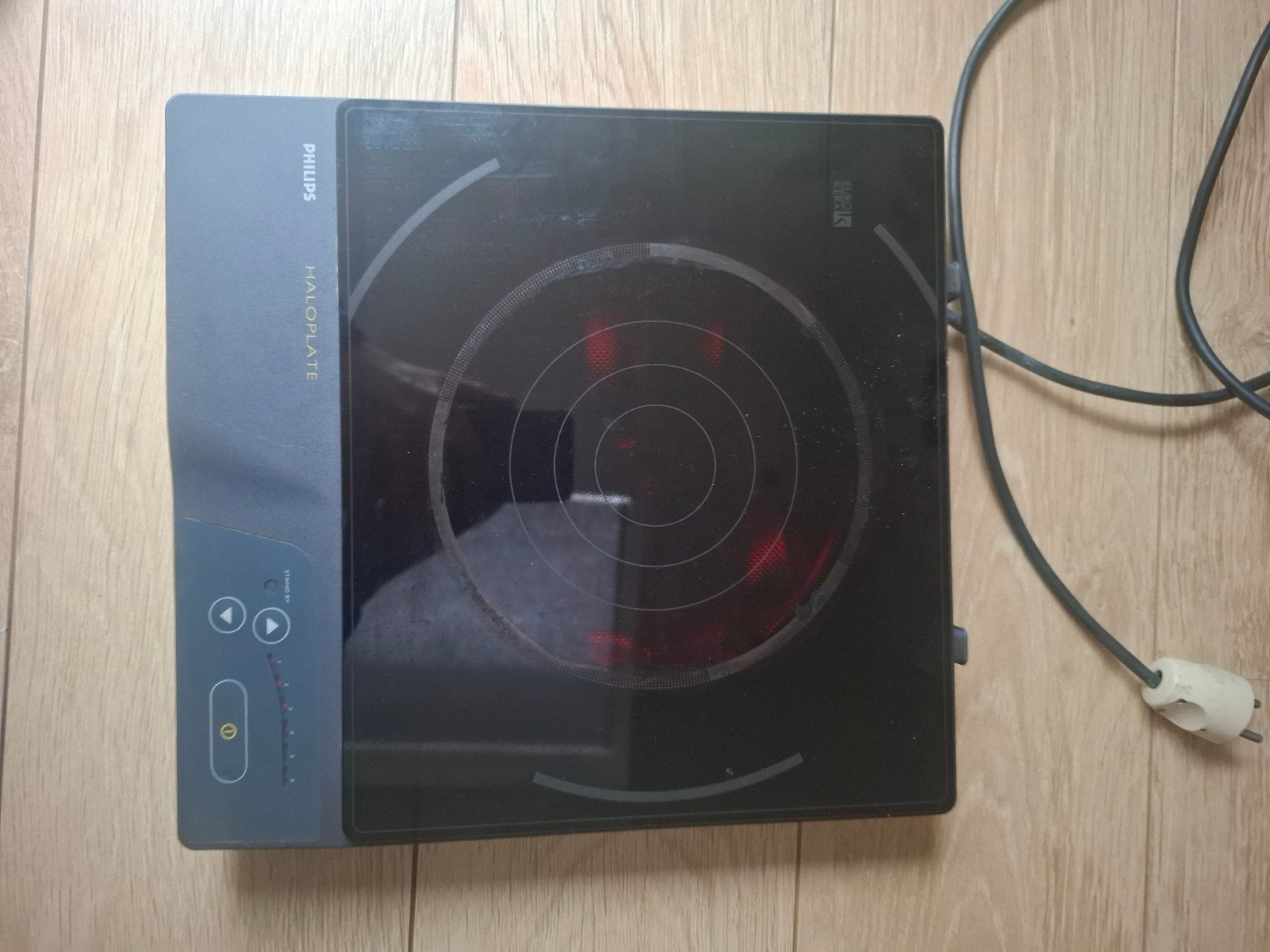 Philips Haloplate Elektrische Kookplaat - HD 4410/B (1 Pit), Ophalen of Verzenden, Gebruikt, Vrijstaand